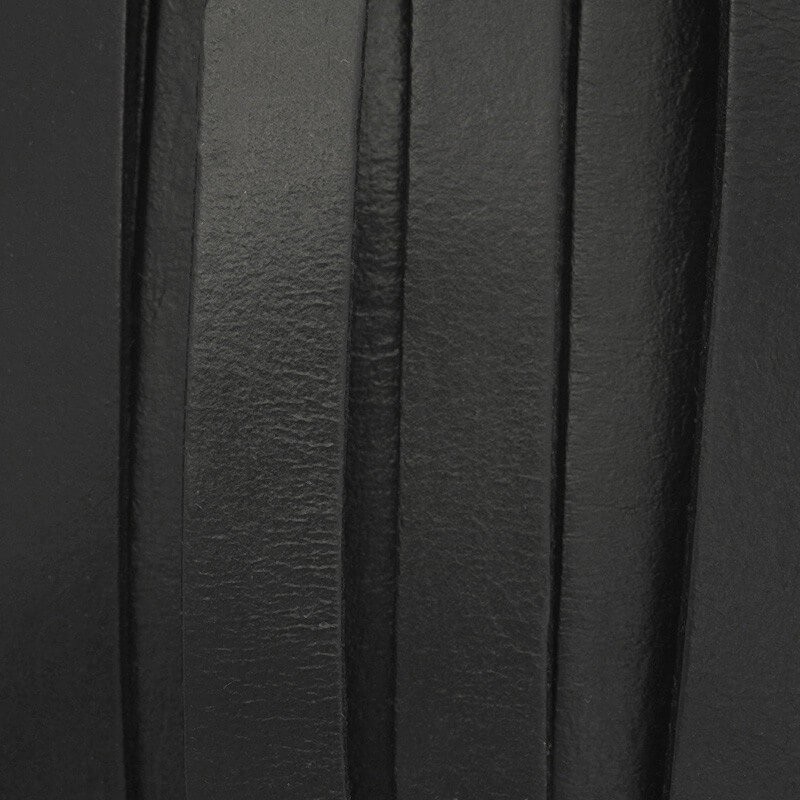 Leather flat strap 10x2mm, black, on a 1m spool RZIN15