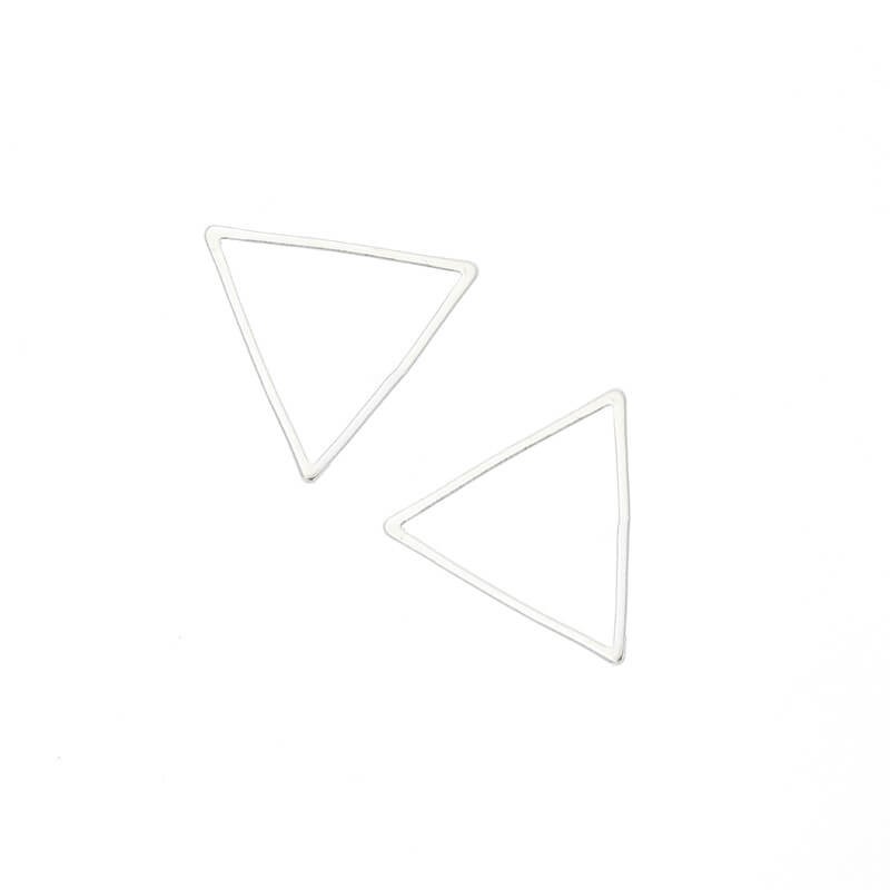 Łączniki Geometric trójkątne  20mm srebrne 5szt AASJ130