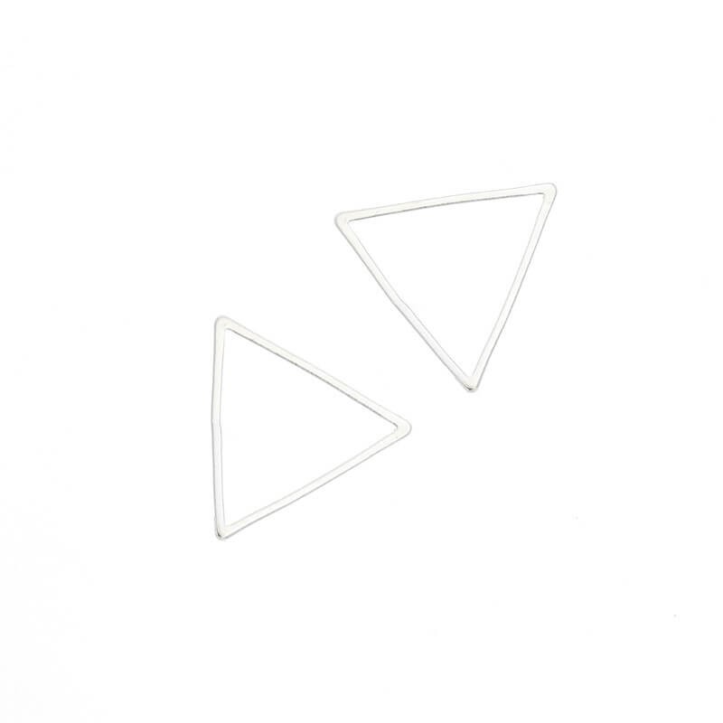 Geometric triangular connectors 20mm silver 5pcs AASJ130