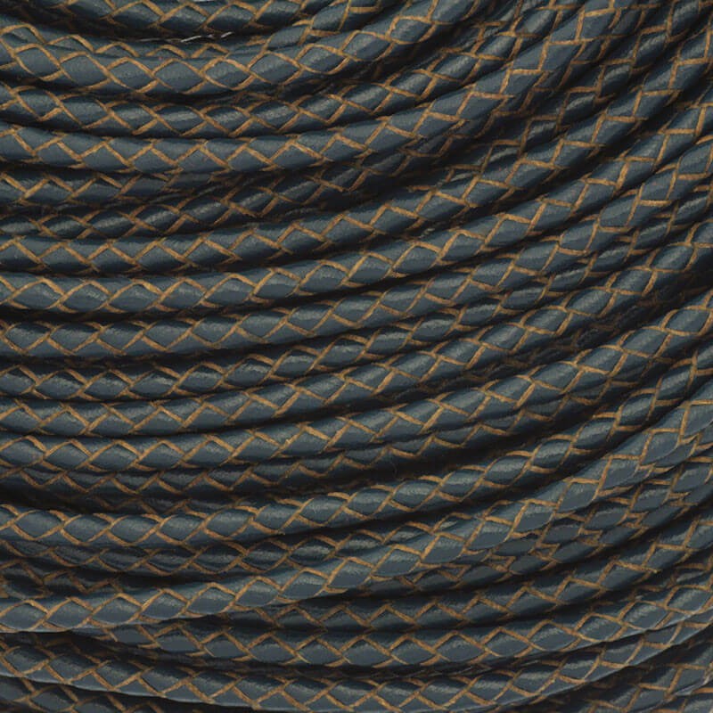 3mm sea braided leather strap on a 50cm spool RZIN3010