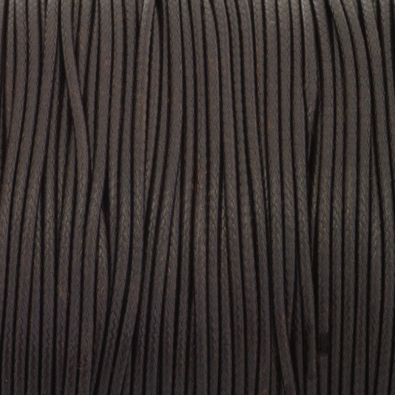 Cords for bracelets, braided dark chocolate 1.5mm 2m PW239