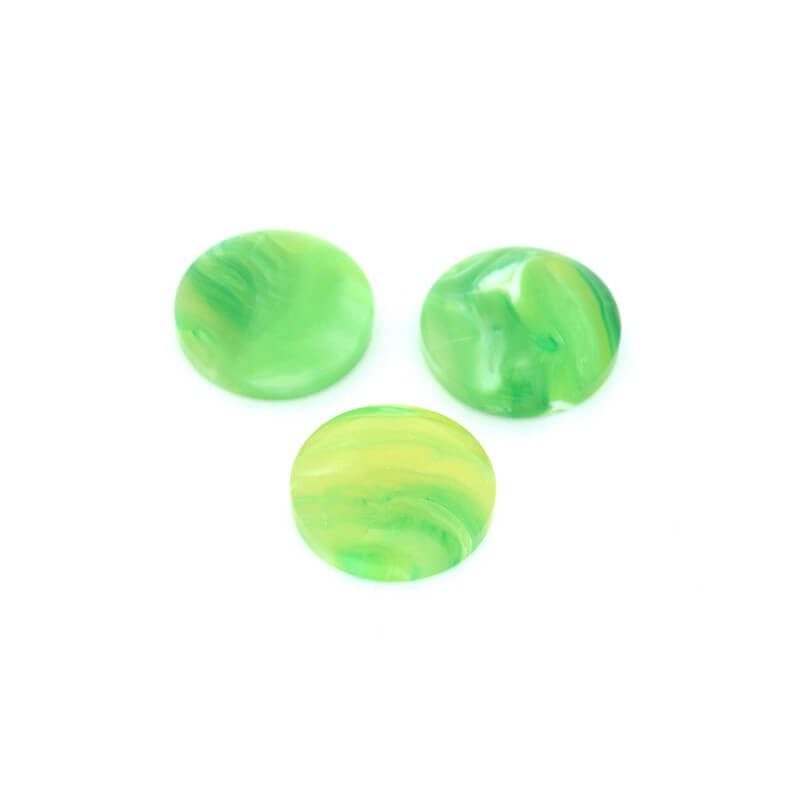 Resin cabochons 14mm / Agateline / green agate 4 pcs KBAD1404