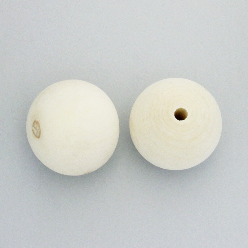 Wooden beads for jewelry 60mm beads raw wood 1pc DRKU60
