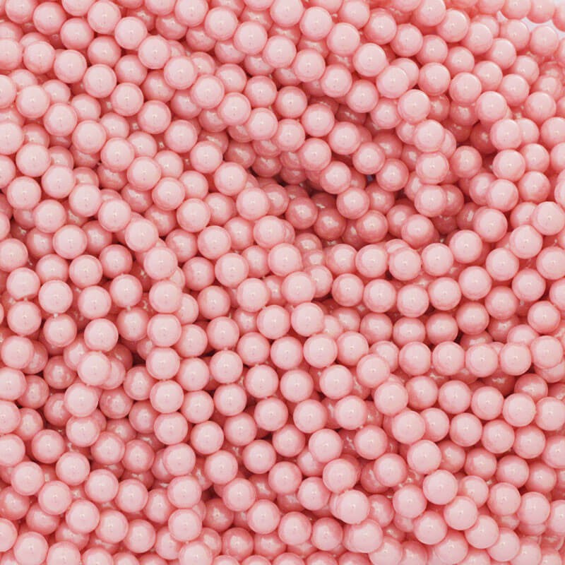 Acrylic glass beads 6mm beads pink grapefruit 68pcs / rope XYAPKS0602