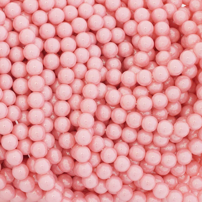Acrylic glass beads 8mm beads pink grapefruit 50pcs / rope XYAPKS00804