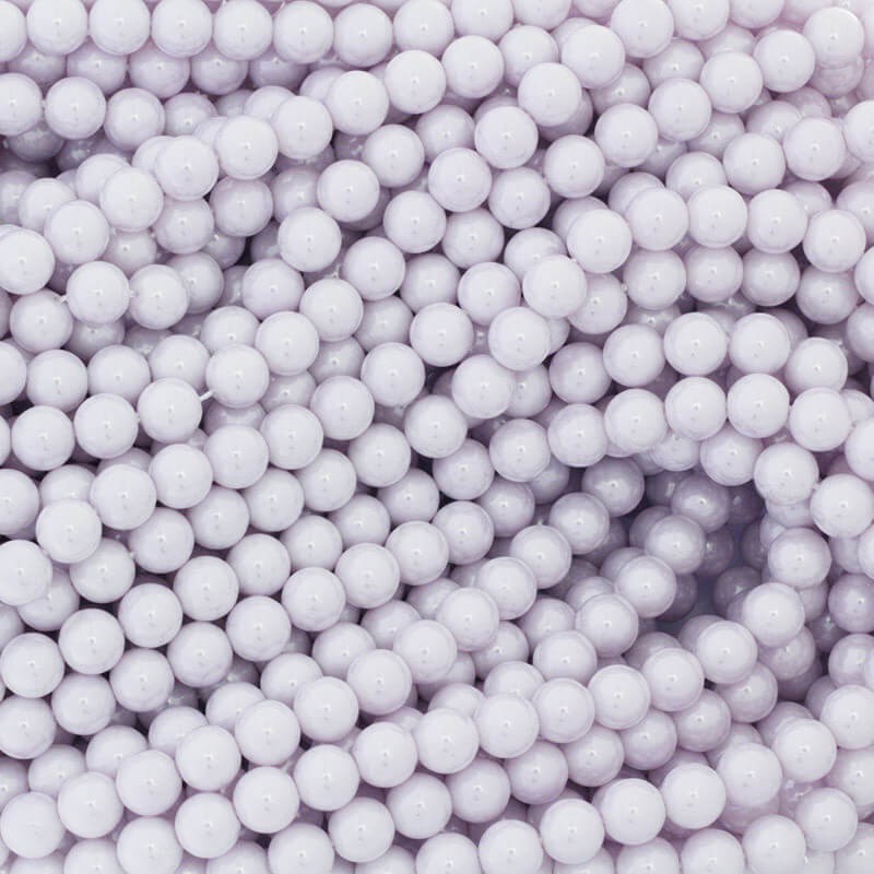 Acrylic Glass Beads 8mm Lavender Mist Beads 50pcs / Rope XYAPKS0802