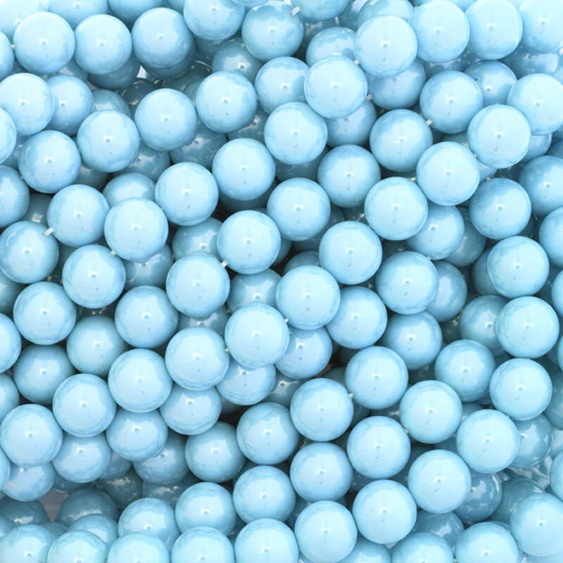 Acrylic glass beads 12mm baby blue beads 34pcs / rope XYAPKS1201