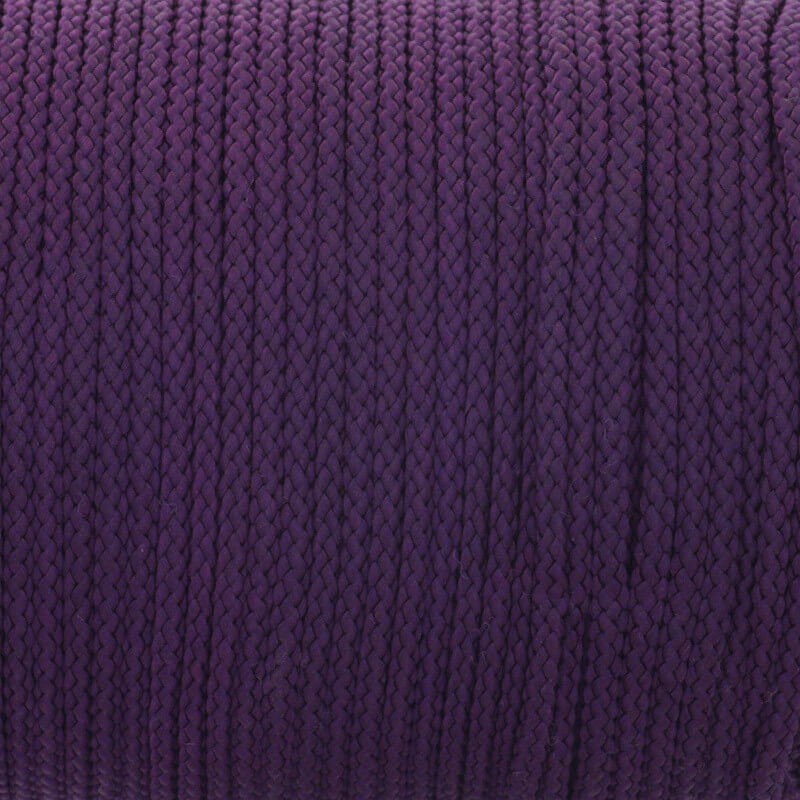 Sznurek nylonowy/ splot warkoczowy  fioletowy 1.8mm 1m PW1801