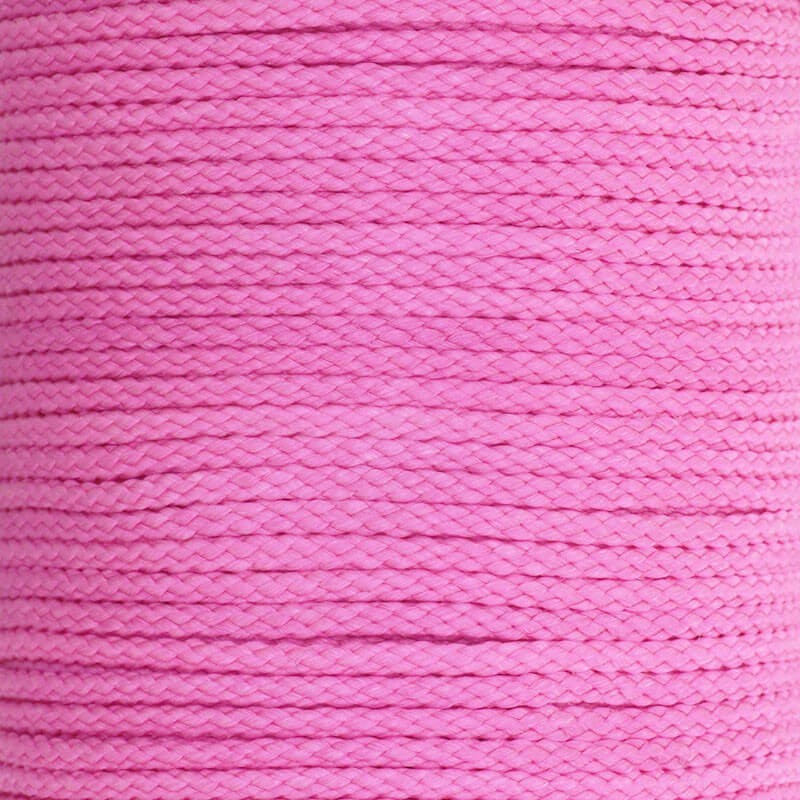 Sznurek nylonowy/ splot warkoczowy  różowy 1.8mm 1m PW1802