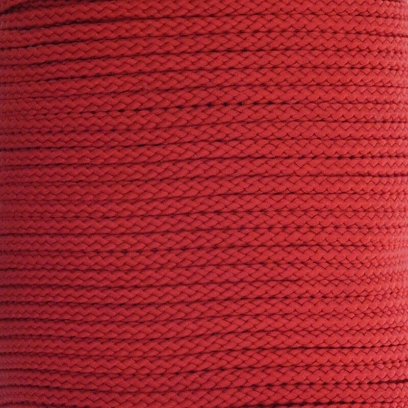 Sznurek nylonowy/ splot warkoczowy czerwony 1.8mm 1m PW1804