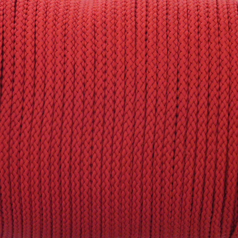 Sznurek nylonowy/ splot warkoczowy czerwony 1.8mm 1m PW1804