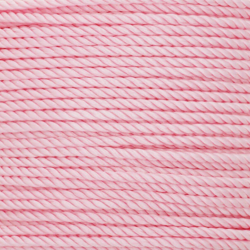 Nylon cord / rope weave light pink 2mm 1m PWL2001