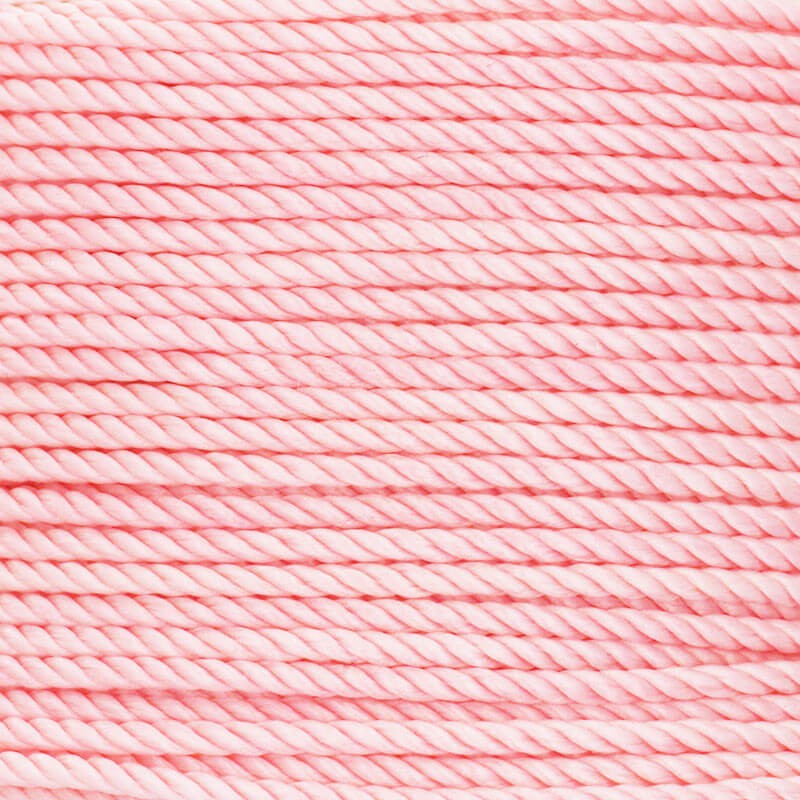 Nylon cord / Rope weave pink 2mm 1m PWL2002