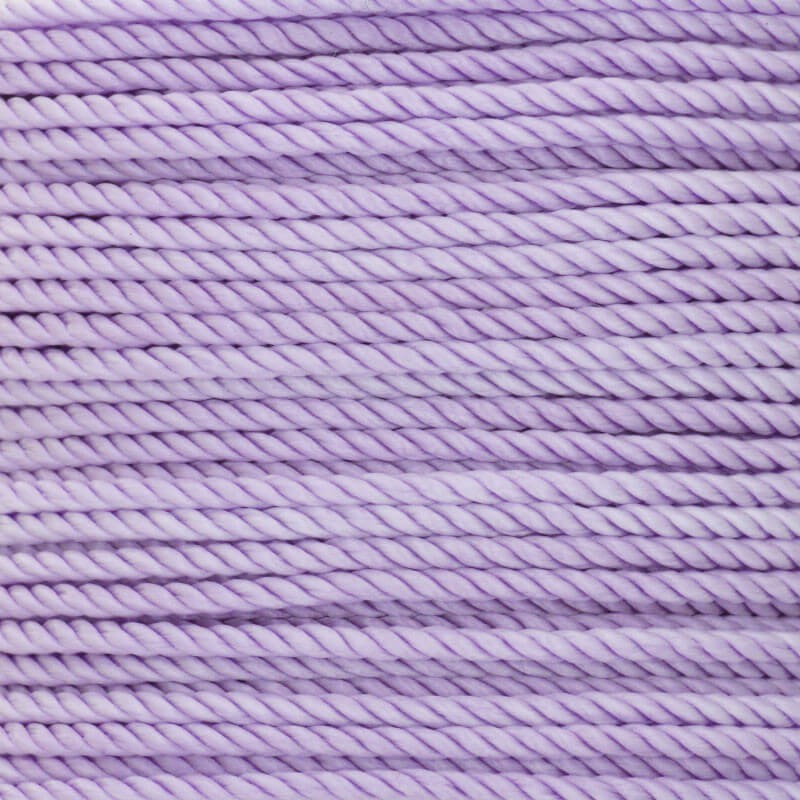 Sznurek nylonowy/ splot sznurowy jasny fioletowy 2mm 1m PWL2003