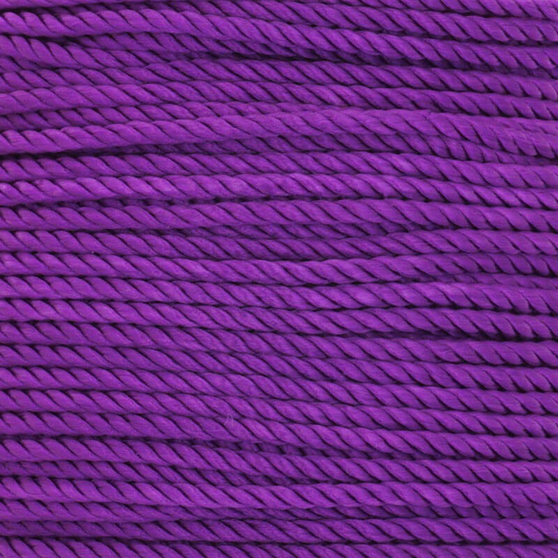 Sznurek nylonowy/ splot sznurowy fioletowy 2mm 1m PWL2004