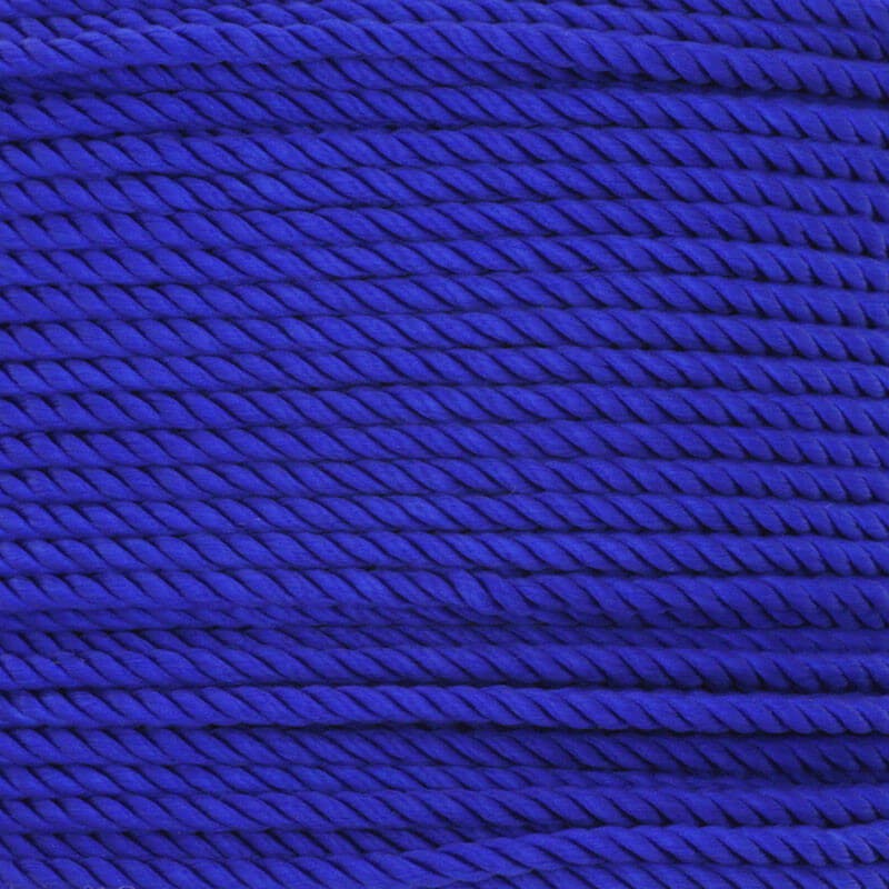 Sznurek nylonowy/ splot sznurowy kobaltowy 2mm 1m PWL2006