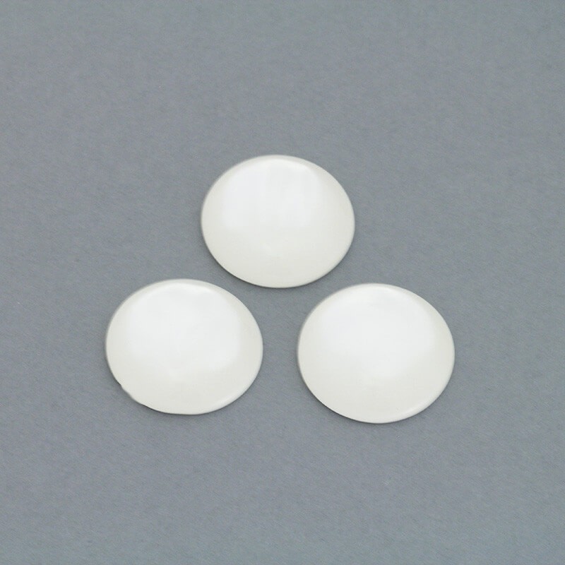 Resin cabochons 24mm / Luna / pearl white 1pc KBAD2401
