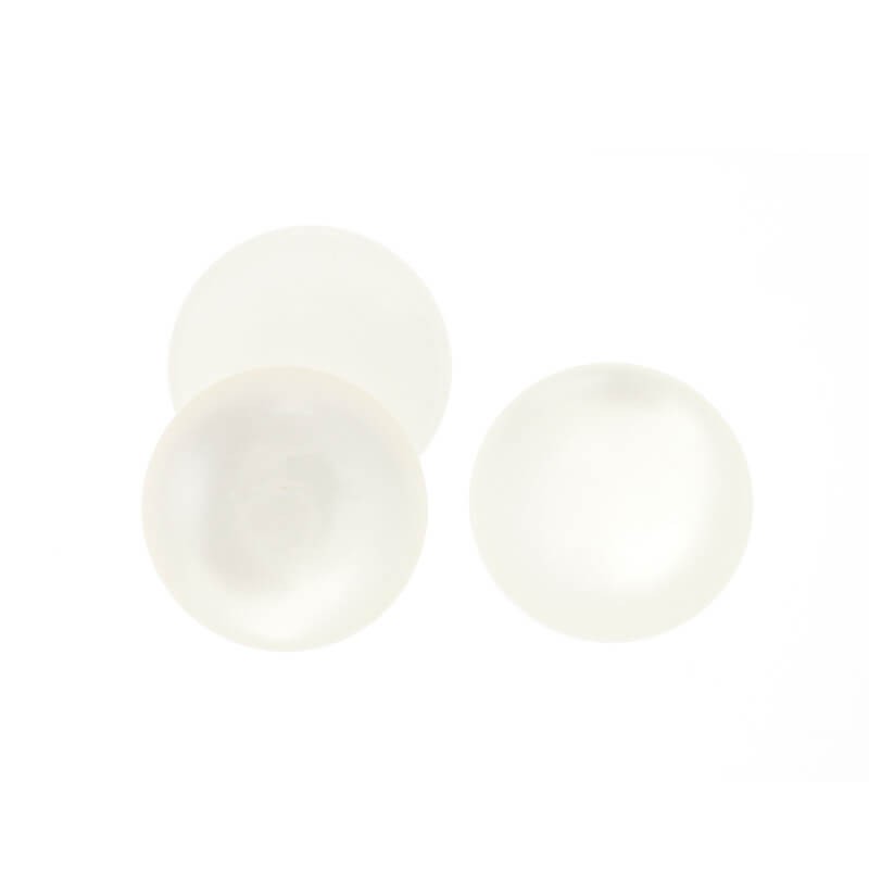 Kaboszony z żywicy 30mm / Luna / biały perłowy 1szt KBAD3001