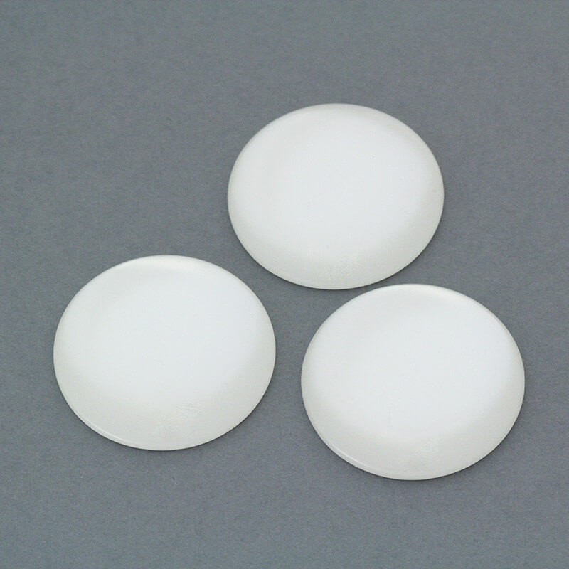 Resin cabochons 32mm / Luna / pearl white 1pc KBAD3201