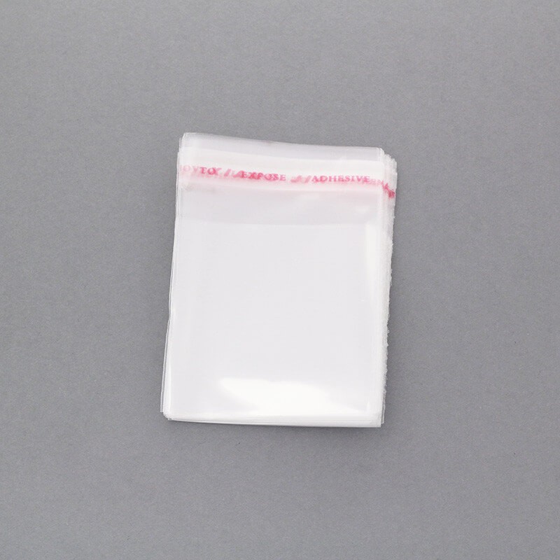 Cellophane bags 5x5 + 2cm transparent 200pcs OPOPP0507