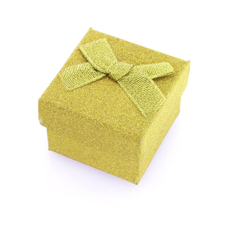 Decorative boxes small / glitter / gold 50x36mm 1pc OPPD25