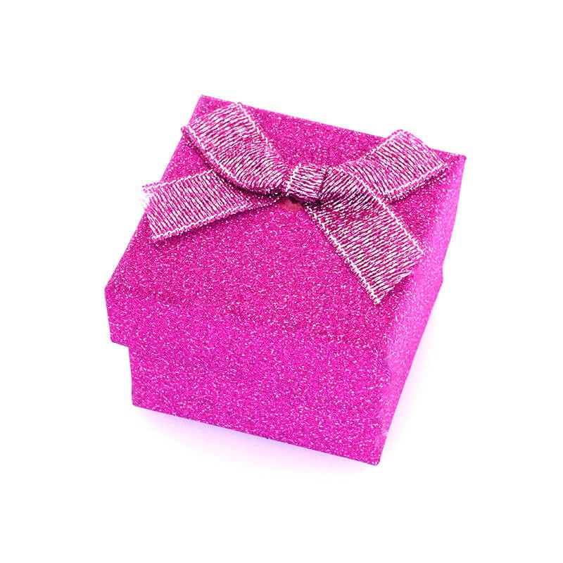 Decorative boxes small / glitter / pink 50x36mm 1pc OPPD21