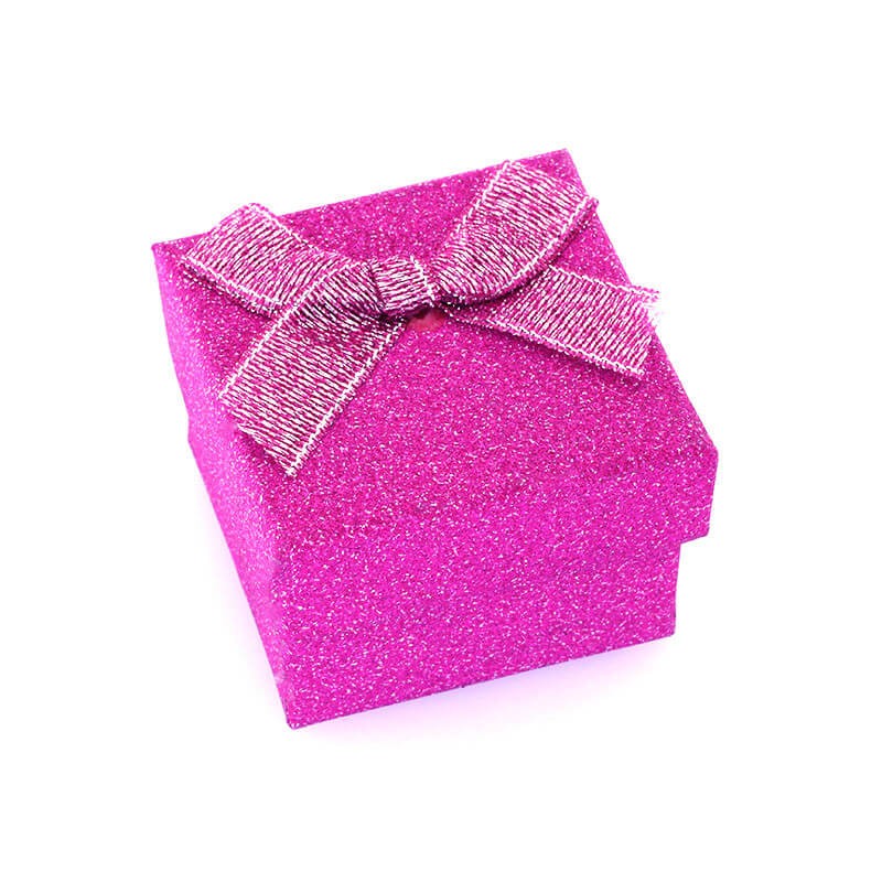 Decorative boxes small / glitter / pink 50x36mm 1pc OPPD21