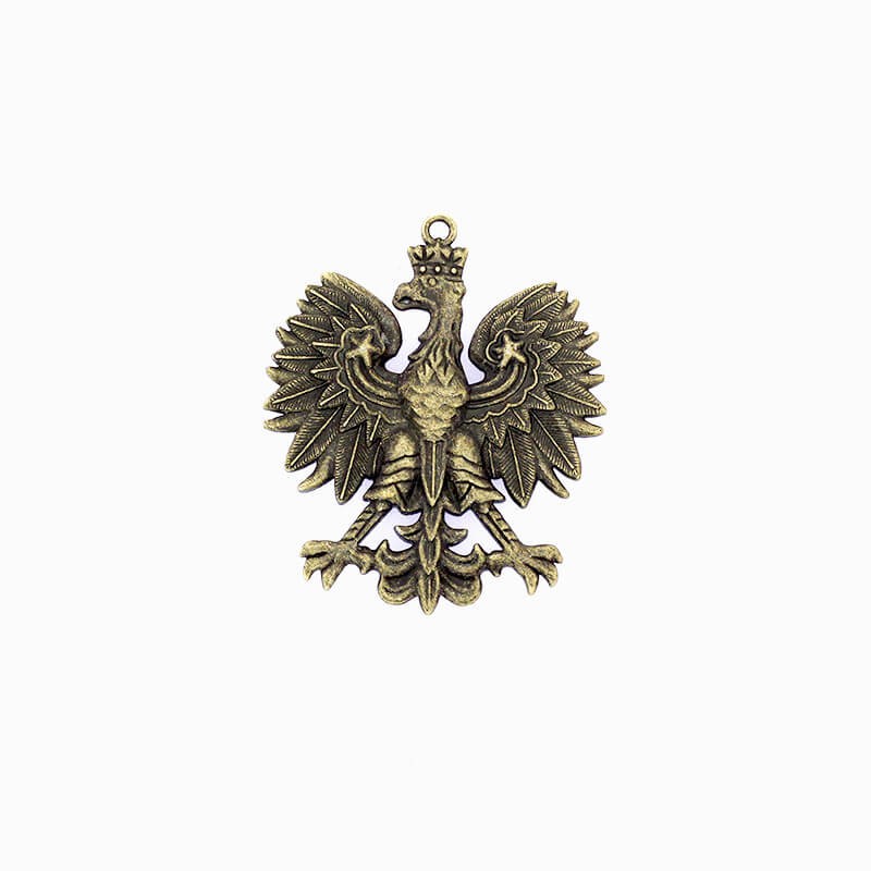 Eagle pendant / antique bronze 46x53mm 1pc AAB288