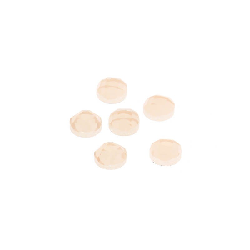 Faceted glass cabochons 5.8x2.9mm peach 10pcs KBSF0602