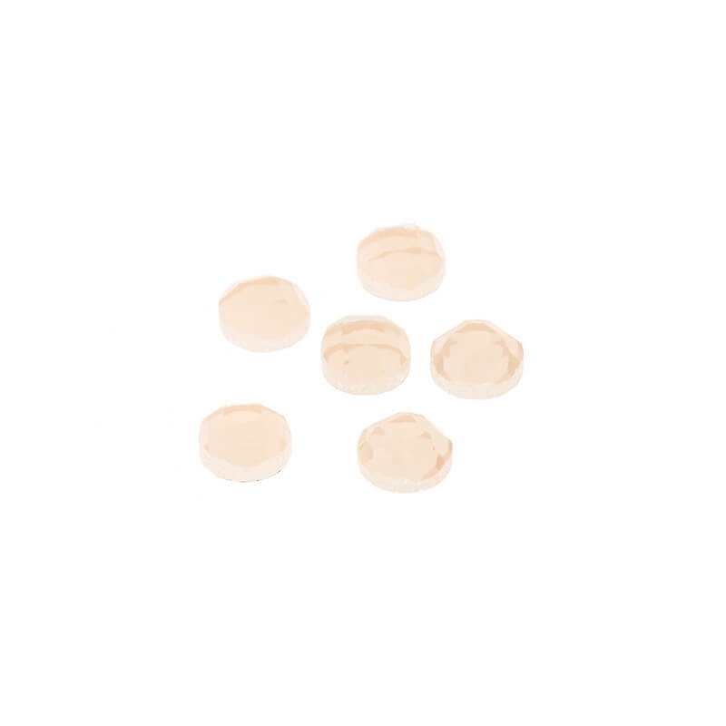 Faceted glass cabochons 5.8x2.9mm peach 10pcs KBSF0602