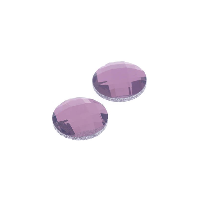 Faceted glass cabochons 13.7x3.6mm purple 4pcs KBSF1401