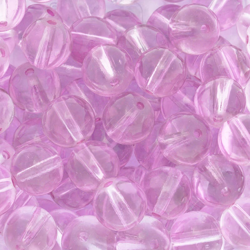 Perfect beads 10mm beads 82 pieces light purple SZPF1027