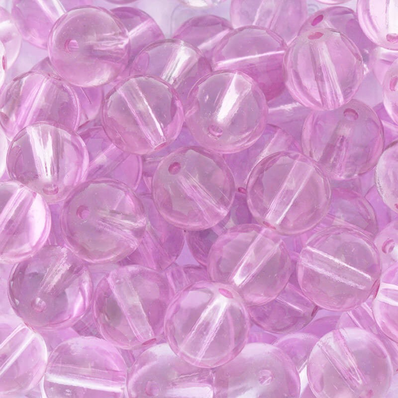 Perfect beads 10mm beads 82 pieces light purple SZPF1027