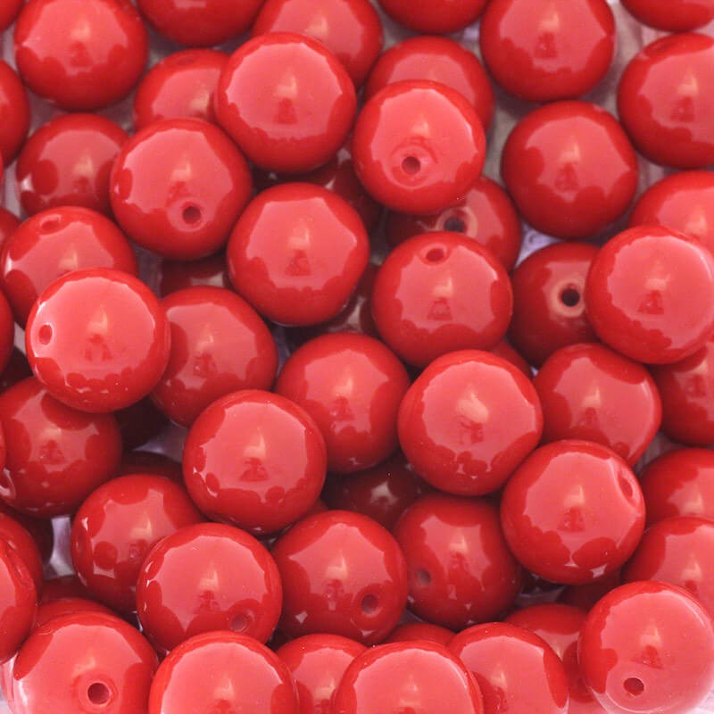 Perfect beads 10mm beads 82 pieces red SZPF1004