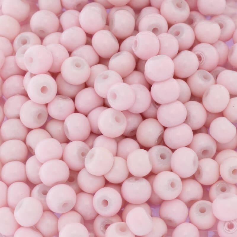 Milky beads / glass 4mm baby pink 210 pieces SZTP0426