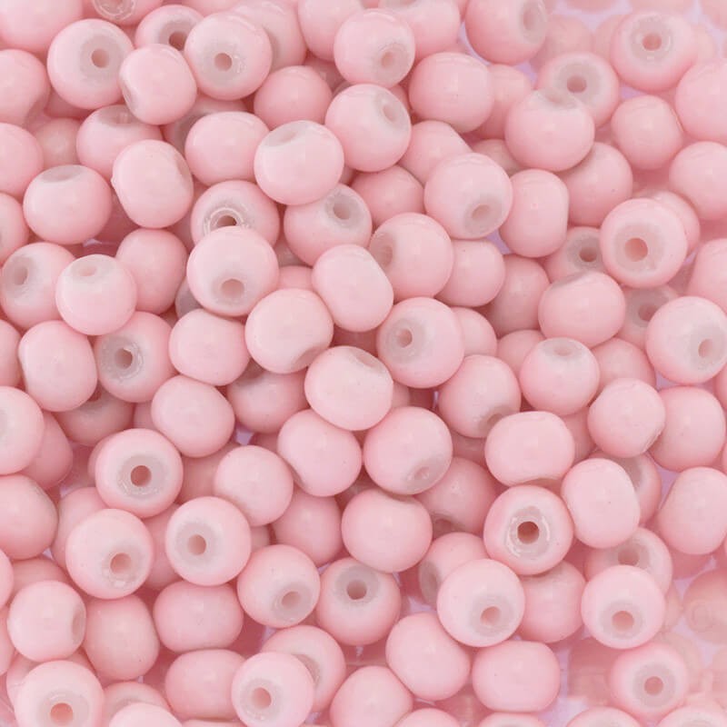 Milky beads / glass 4mm nice pink 210 pieces SZTP0427