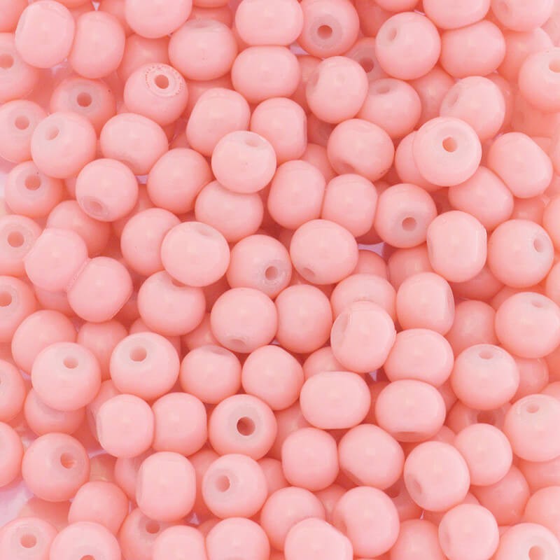 Milky / glass beads 4mm pink grapefruit 210 pieces SZTP0428
