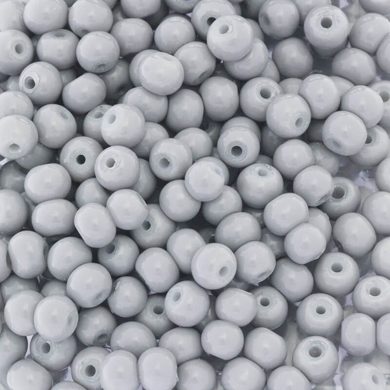 Milky / glass beads 4mm nice gray 210 pieces SZTP0429