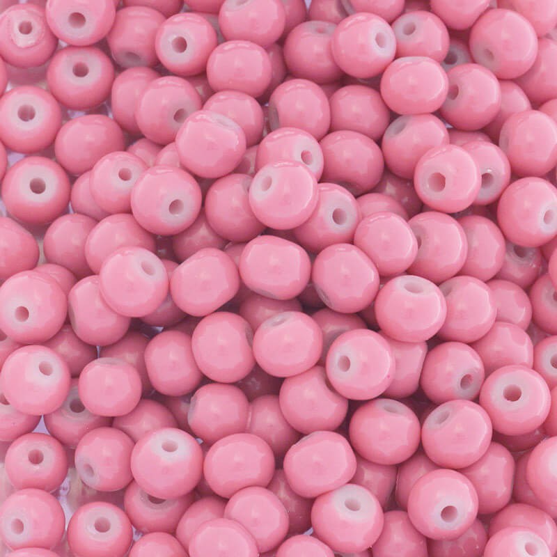 Milky beads / glass 4mm Indian pink 210 pieces SZTP0430