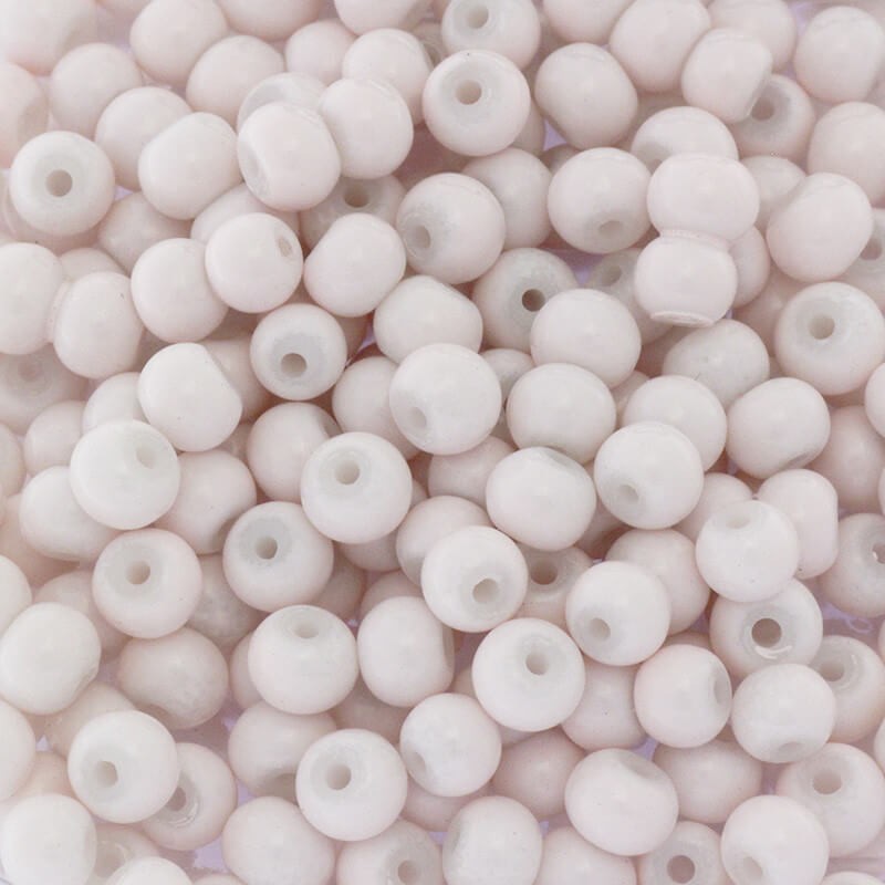 Milky beads / glass 4mm milky pink 210 pieces SZTP0431