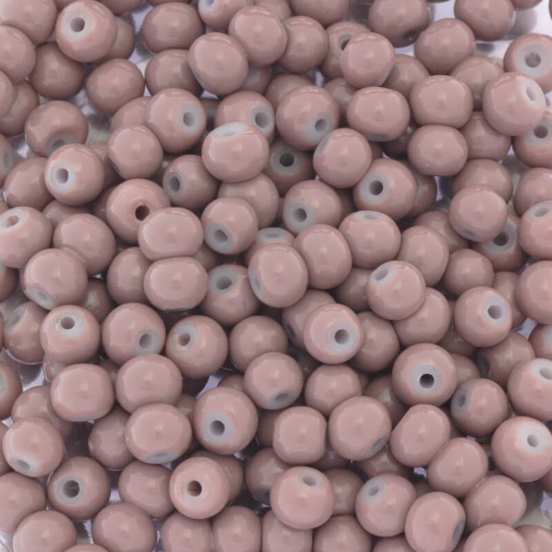 Milky beads / glass 4mm clear cocoa 210 pieces SZTP0433