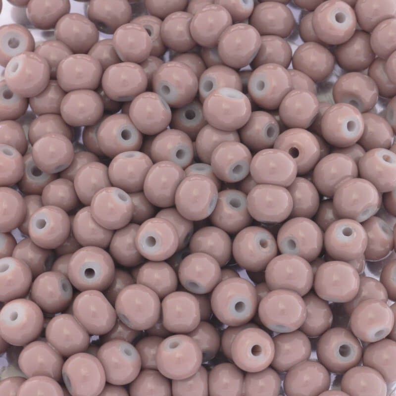 Milky beads / glass 4mm clear cocoa 210 pieces SZTP0433