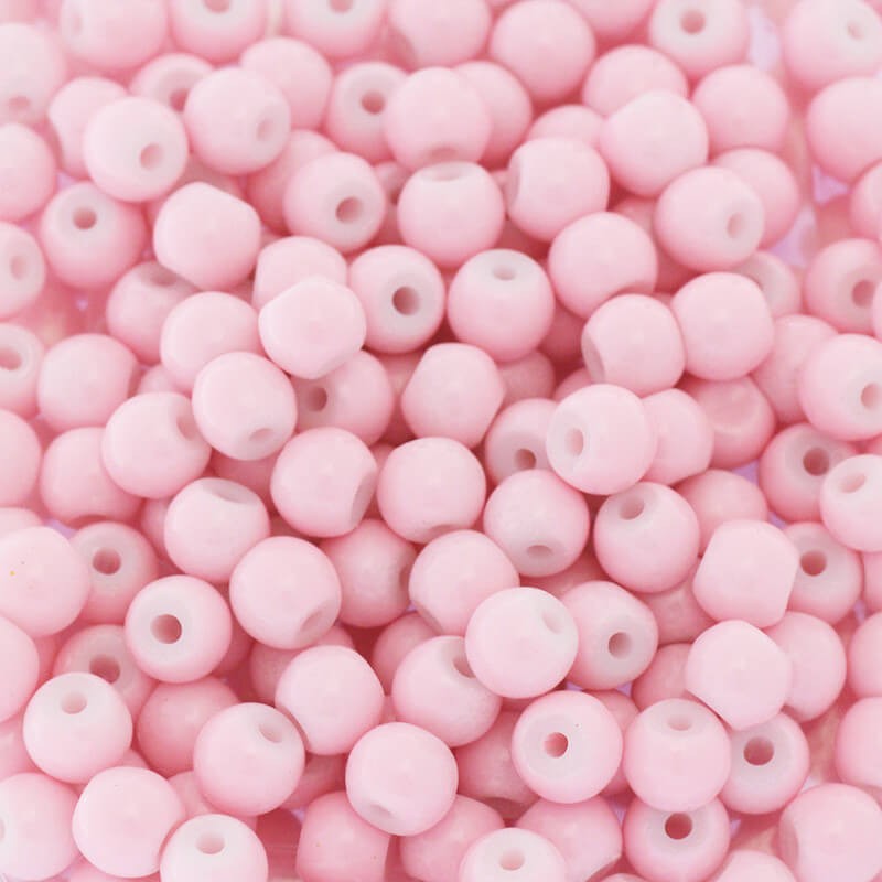 Milky / glass beads 6mm nice pink 145 pieces SZTP0627