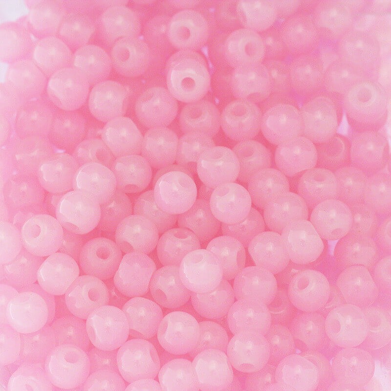Pastels / glass beads 4mm light pink 205 pieces SZPS0418