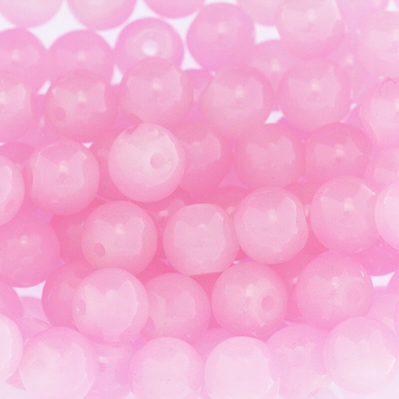 Pastels / glass beads 8mm light pink 104 pieces SZPS0818