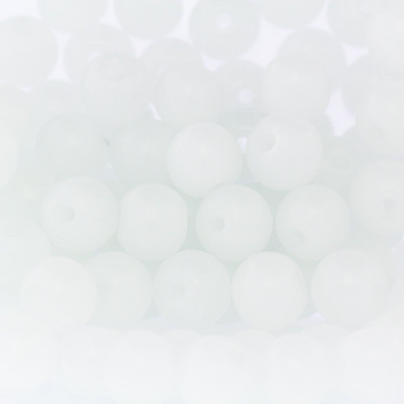 Koraliki Pastels / szklane 8mm biały 104 sztuki SZPS0801A