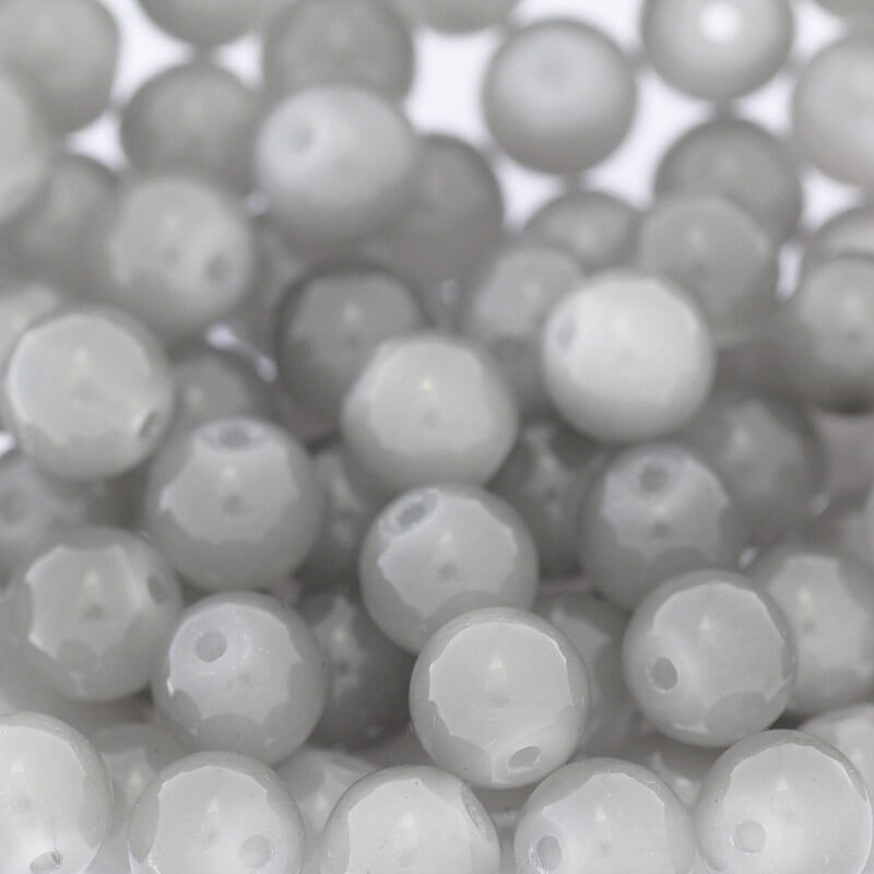 Pastels / glass beads 8mm nice gray 104 pieces SZPS0813
