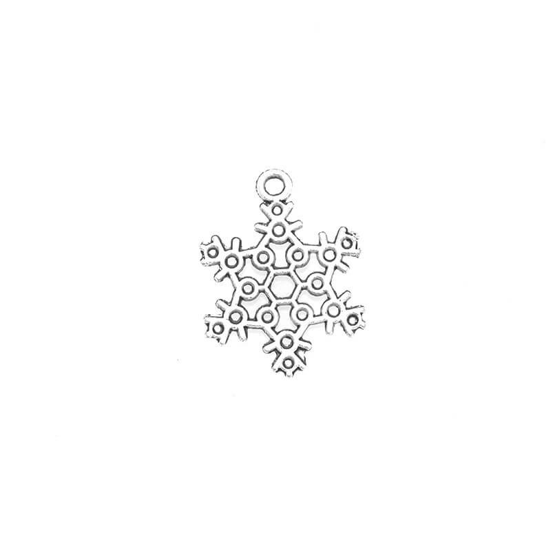 Winter pendants snowflakes 23x17mm 4 pcs AAU035