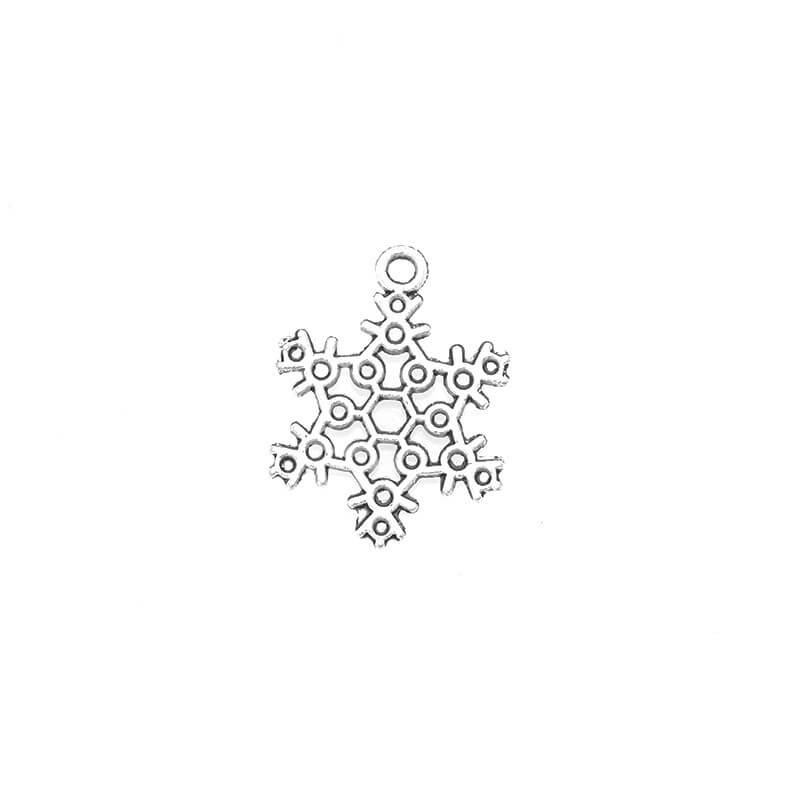 Winter pendants snowflakes 23x17mm 4 pcs AAU035