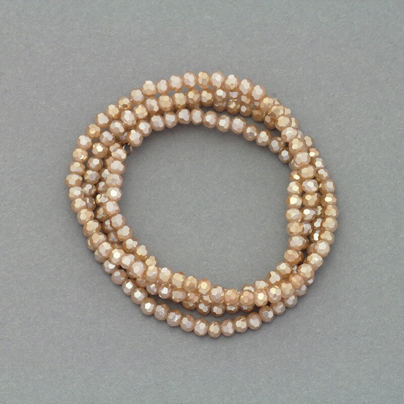 Koraliki kryształki kulki 2mm perłowy nude 200szt  SZKRKU02061